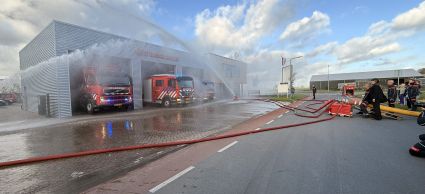 de feestelijke opening van brandweerkazerne Winkel